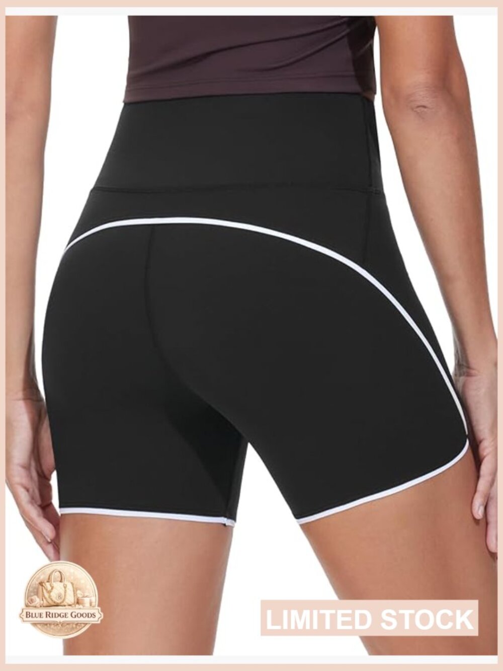 High Waisted Workout Shorts Stretchy Breathable Split Running Yoga Lounge Shorts